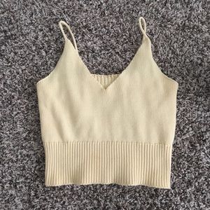 brandy melville yellow sweater knit tank
